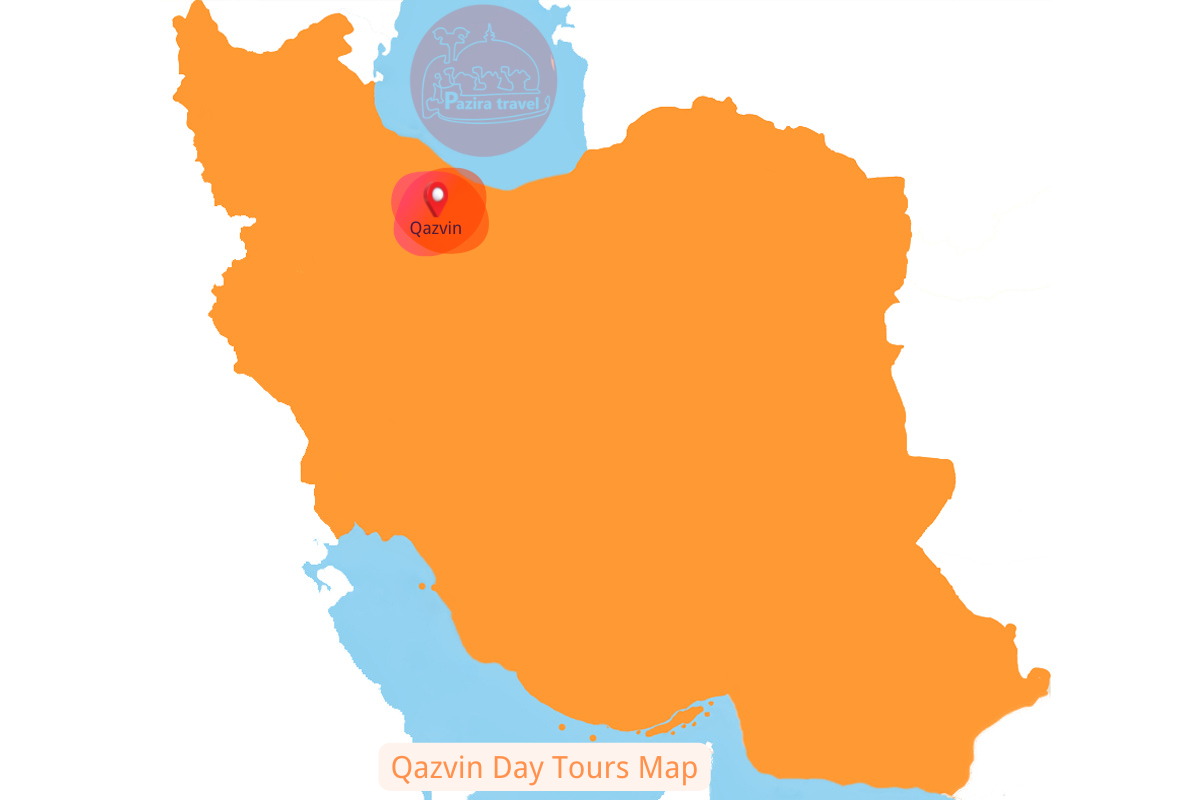 ¡Explora la ruta turística de Irán Qazvin en el mapa!